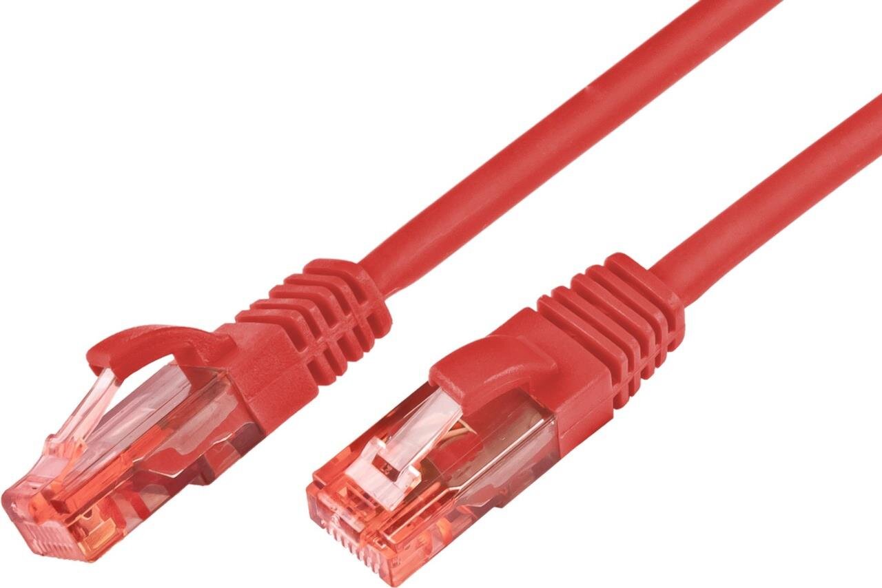 KAT6 Patchkabel, U/UTP, LSOH, Lifetime Warranty, rot