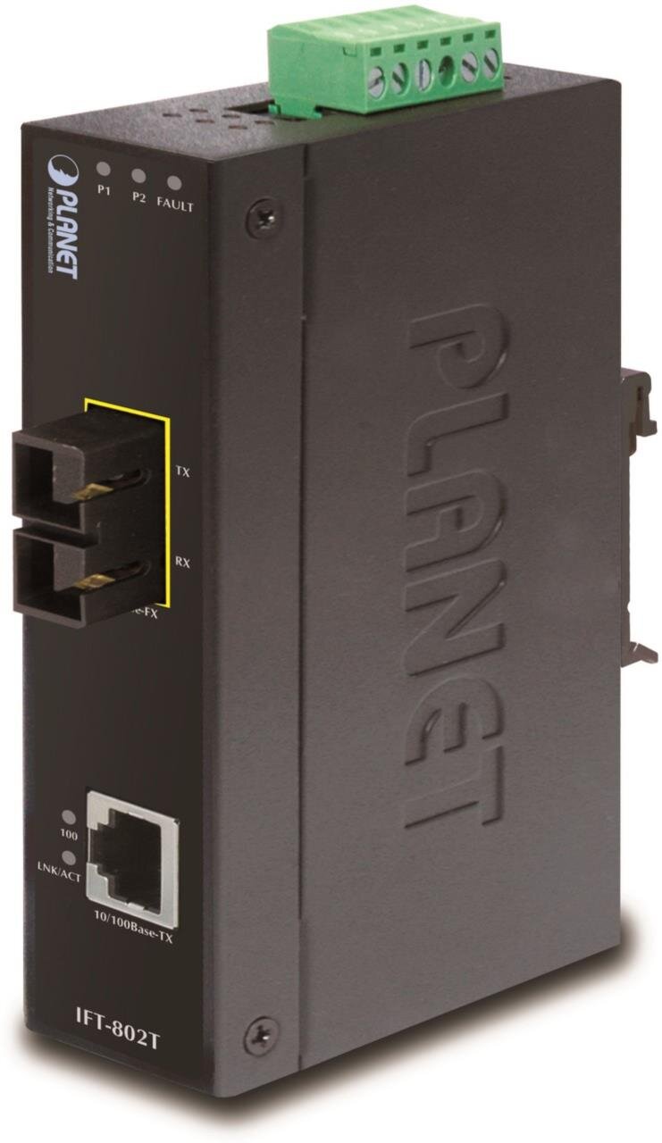 10/100Base-TX to 100Base-FX Industrial Media Converter