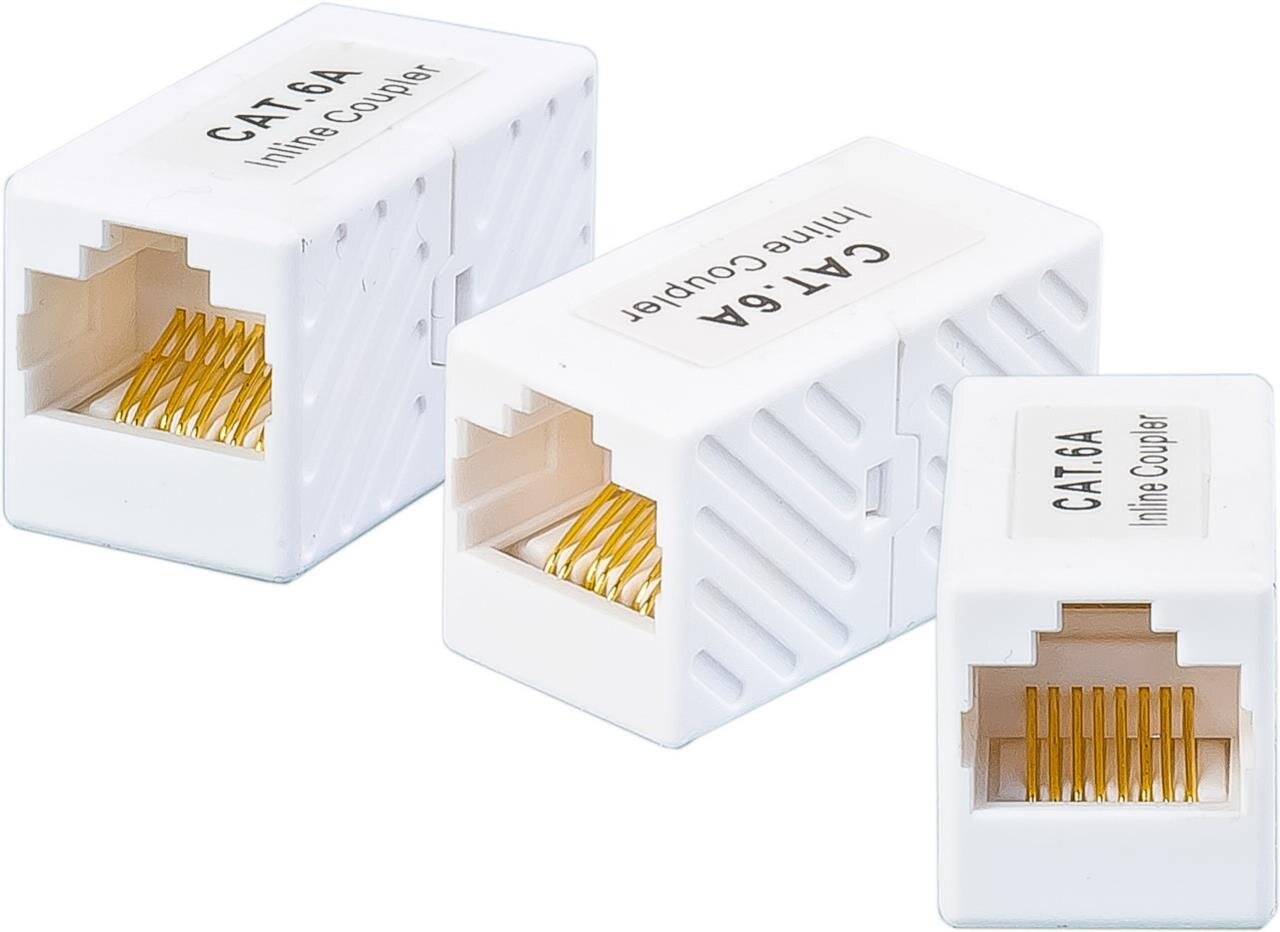 KAT.6A RJ45 Kupplung, Buchse/Buchse, 1:1 belegt, UTP