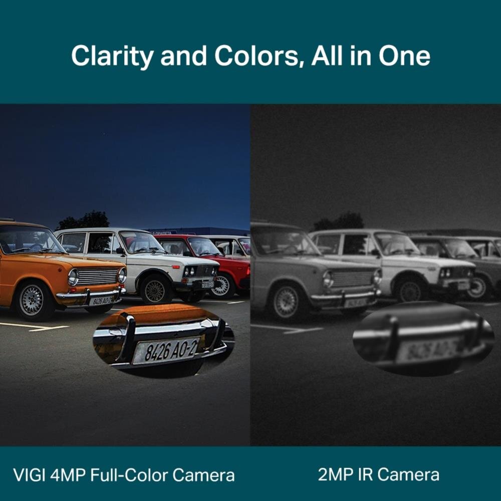 VIGI 4MP Outdoor Full-Color WiFi Bullet Netzwerk Kamera, 4.0 mm