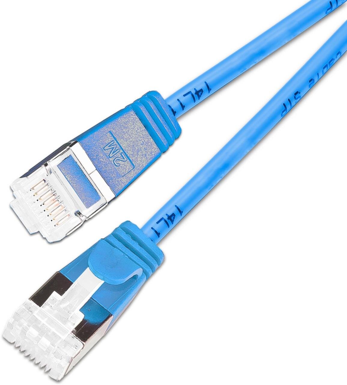KAT6A 10 Gigabit Lightpatchkabel, 0,50m, U/FTP, Ø 3,8mm, blau, 90-Pack