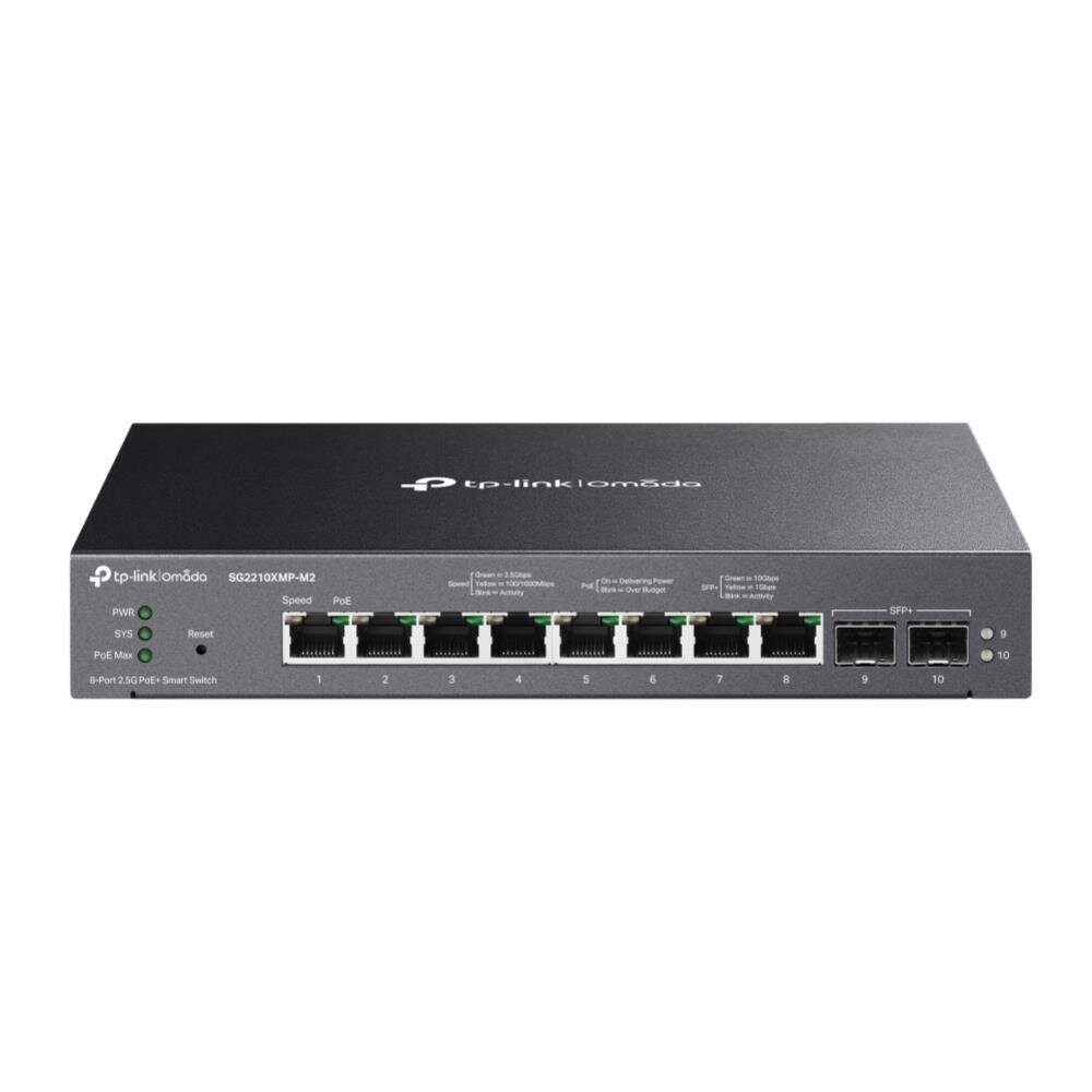 Omada 8-Port 2.5GBASE-T und 2-Port 10GE SFP+ Smart Switch mit 8-Port PoE+
