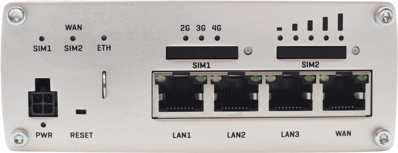 LTE-A Cat6 Dual SIM Router, 4x 1Gbit, GPS, microSD 