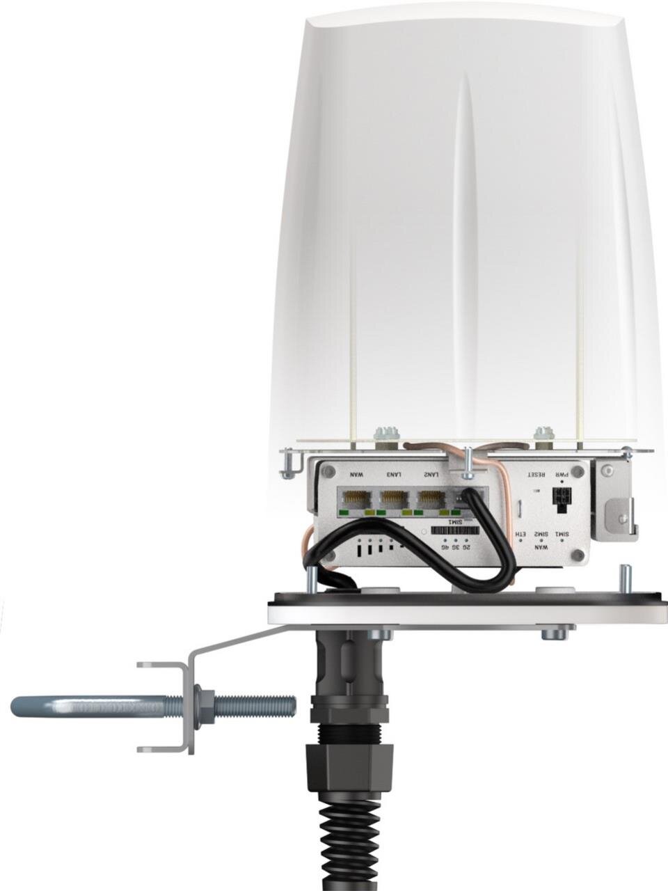 QuSpot für RUTX09, IP67 Outdoor Gehäuse mit LTE Omni- & GPS Antenne