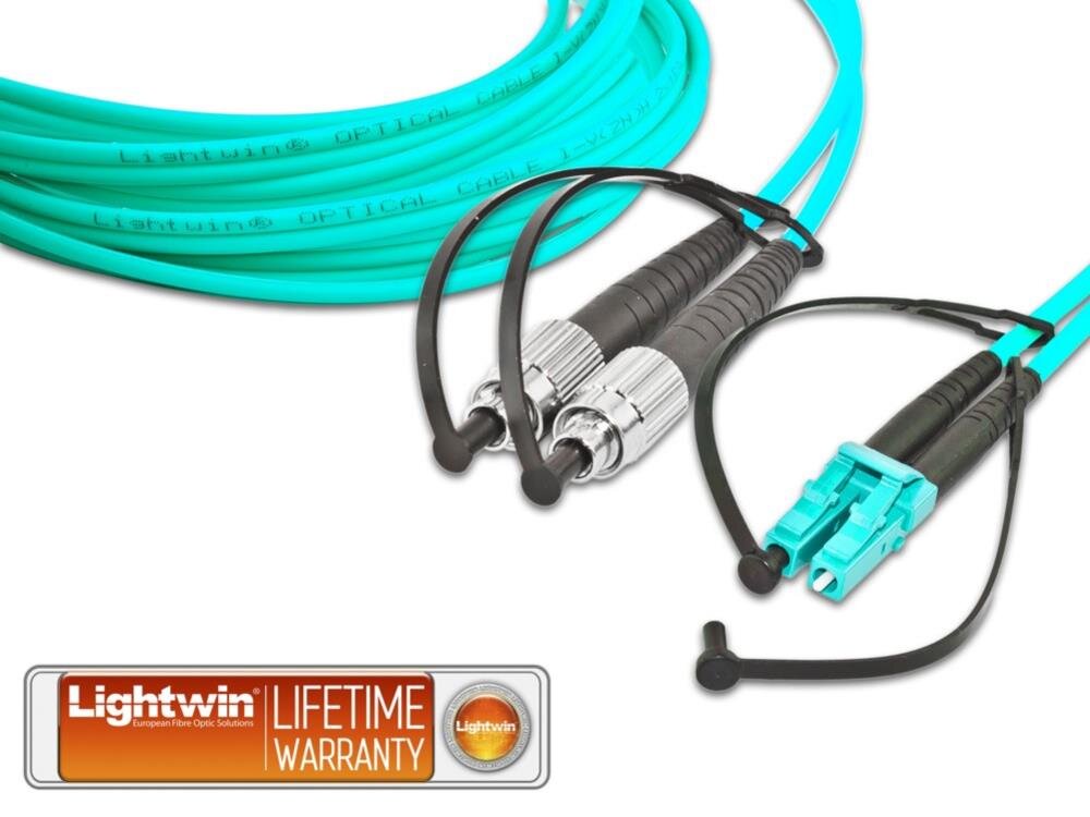 High Quality Duplex LWL Patchkabel, MM OM3, FC - LC 