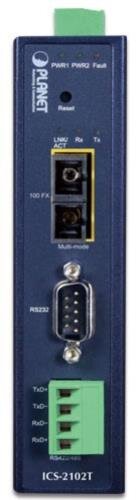 IP30 Industrial 1-Port RS232/RS422/RS485 Serial Device Server 100FX SC, MM/2km
