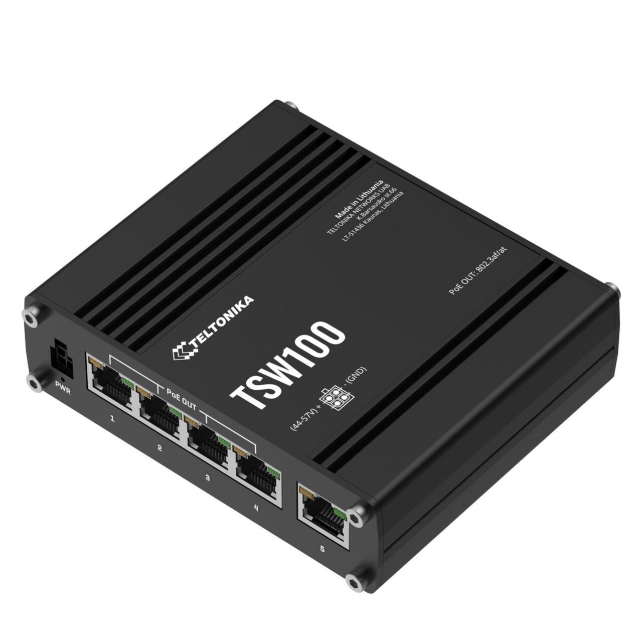 IP30 Industrie 5-Port 1Gbit PoE+ unmanaged Switch, -40°C - +75°C