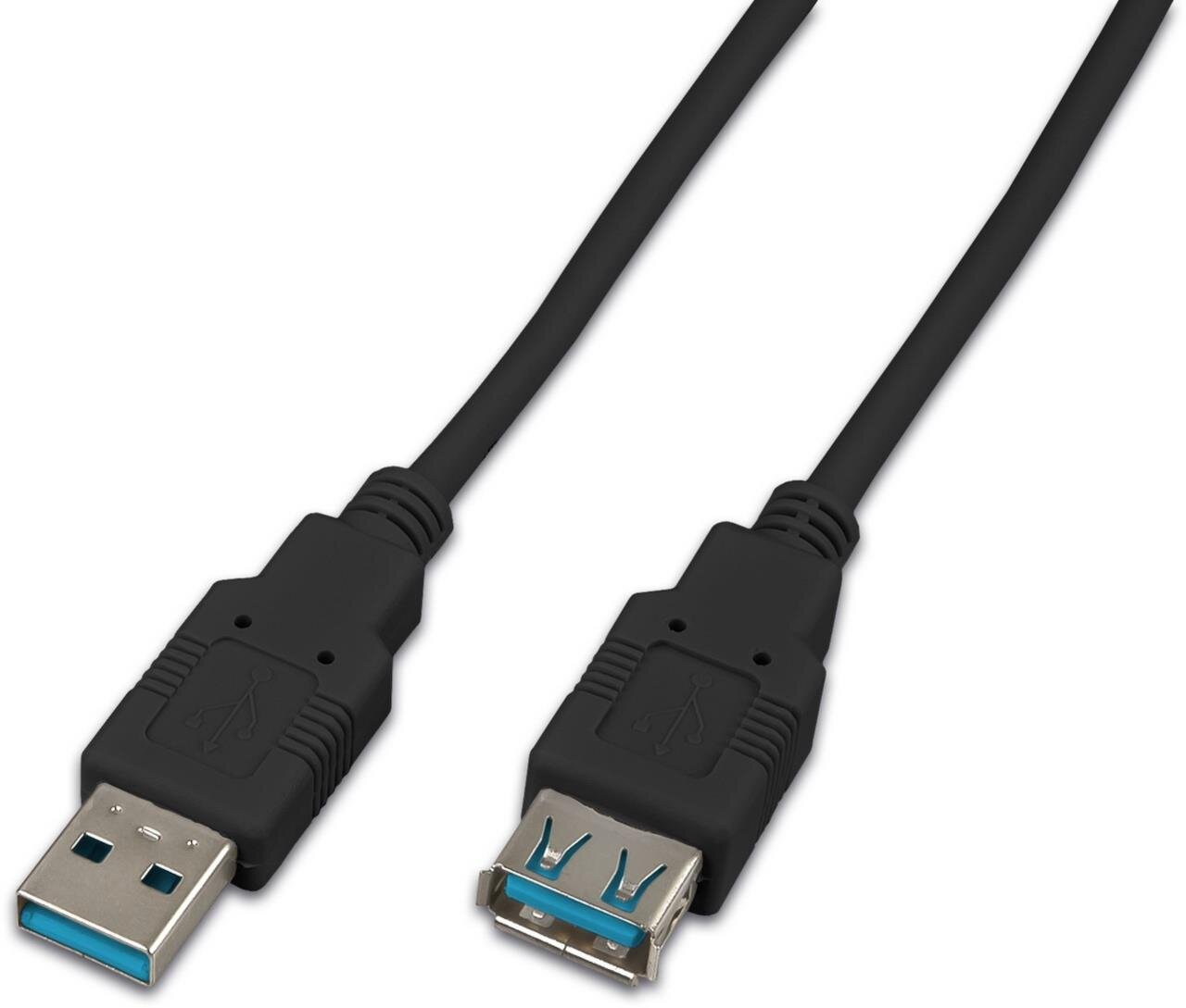 USB 3.0 Kabel, A-Stecker/A-Buchse, schwarz
