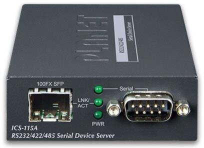 RS232/RS422/RS485 Serial Device Server mit 1-Port 100BASE-FX SFP