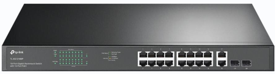 18-Port Gigabit Rackmount  Switch mit 16-Port PoE+