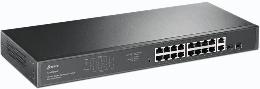 18-Port Gigabit Rackmount  Switch mit 16-Port PoE+
