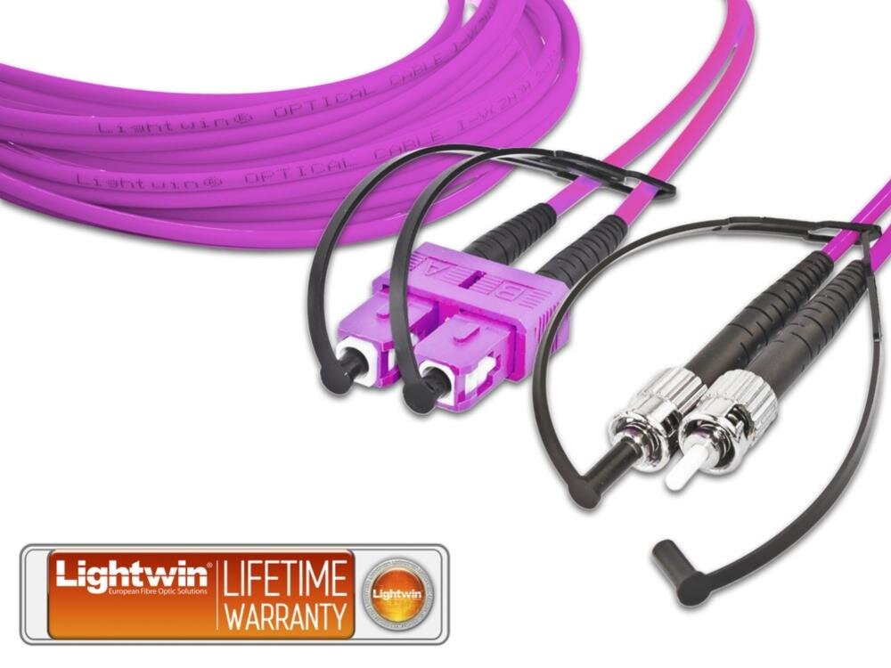 High Quality Duplex LWL Patchkabel, MM OM4, SC - ST 