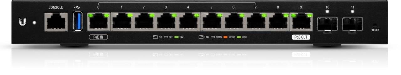 EdgeRouter 12, 12-Port Router, 1x RJ45-PoE