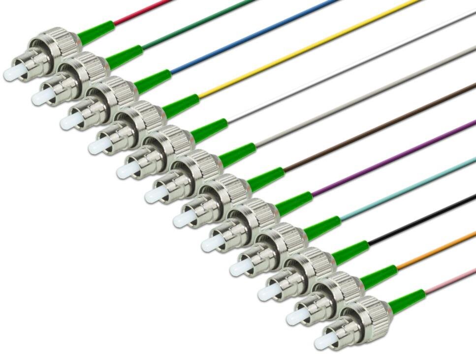 Faserpigtail, Singlemode 9/125µm, OS2, FC/APC, 12er Set
