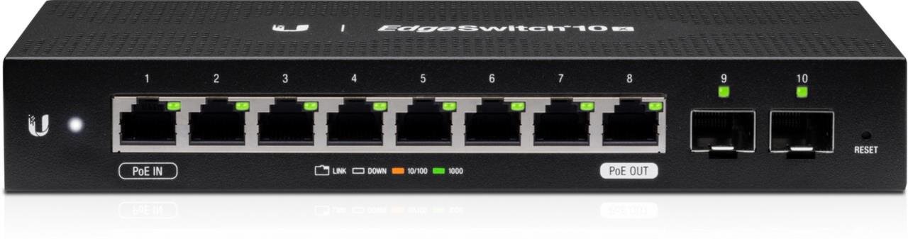 EdgeSwitch 10X, 8x 1Gb, 2x SFP, Passiv PoE, Advance PoE Switch