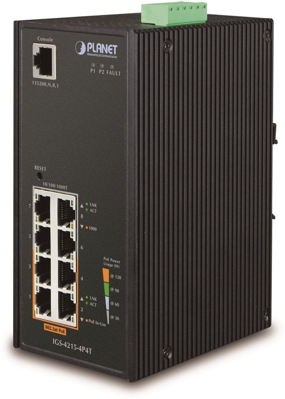 Industrial 8-Port Gbit PoE (at) + 2-Port Gbit Switch