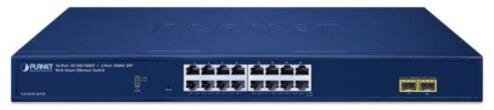 16-Port 10/100/1000T + 2-Port 1000X SFP Web Smart Ethernet Switch