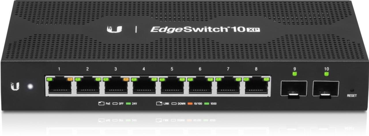 EdgeSwitch 10XP, 8x 1Gb, 2x SFP, Passiv PoE, Advance PoE Switch