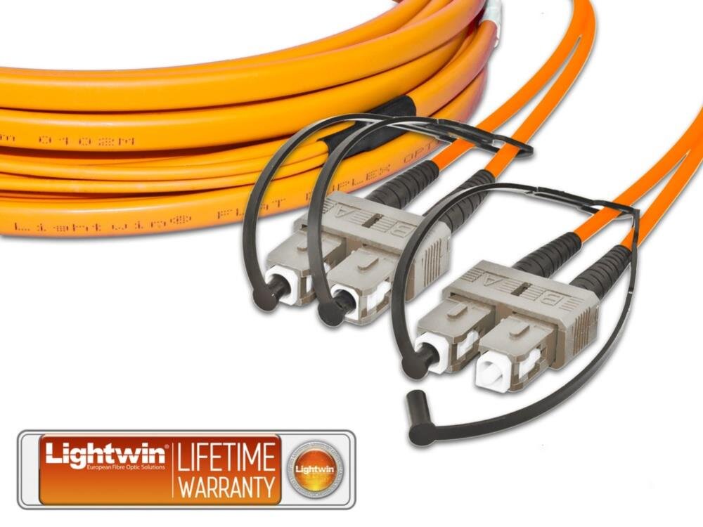 High Quality Flat-Duplex LWL Patchkabel, MM OM2, SC - SC