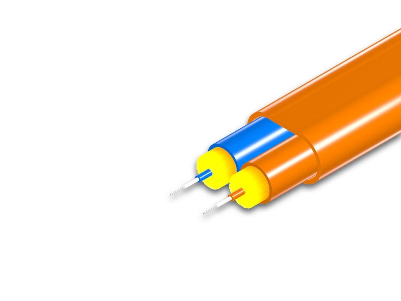 High Quality Flat-Duplex LWL Patchkabel, MM OM2, SC - SC