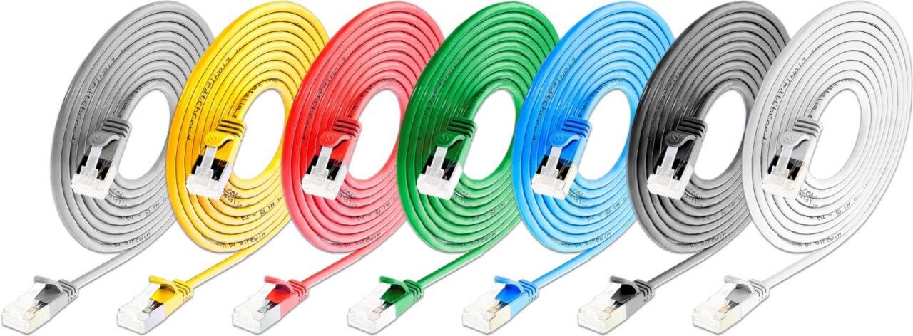 KAT6A 10 Gigabit Lightpatchkabel rund, U/FTP, Ø 3,8mm, orange 