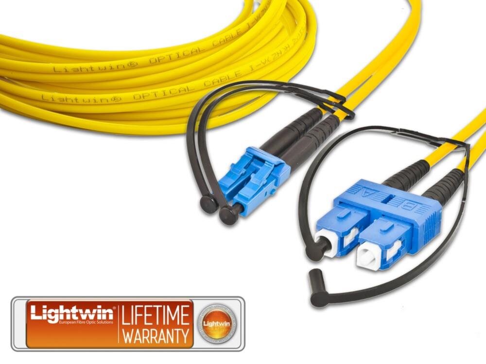 High Quality Duplex LWL Patchkabel, SM, LC - SC 