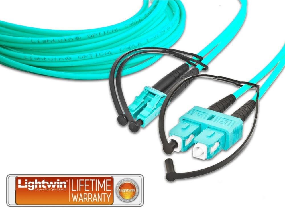 High Quality Duplex LWL Patchkabel, MM OM3, LC - SC 
