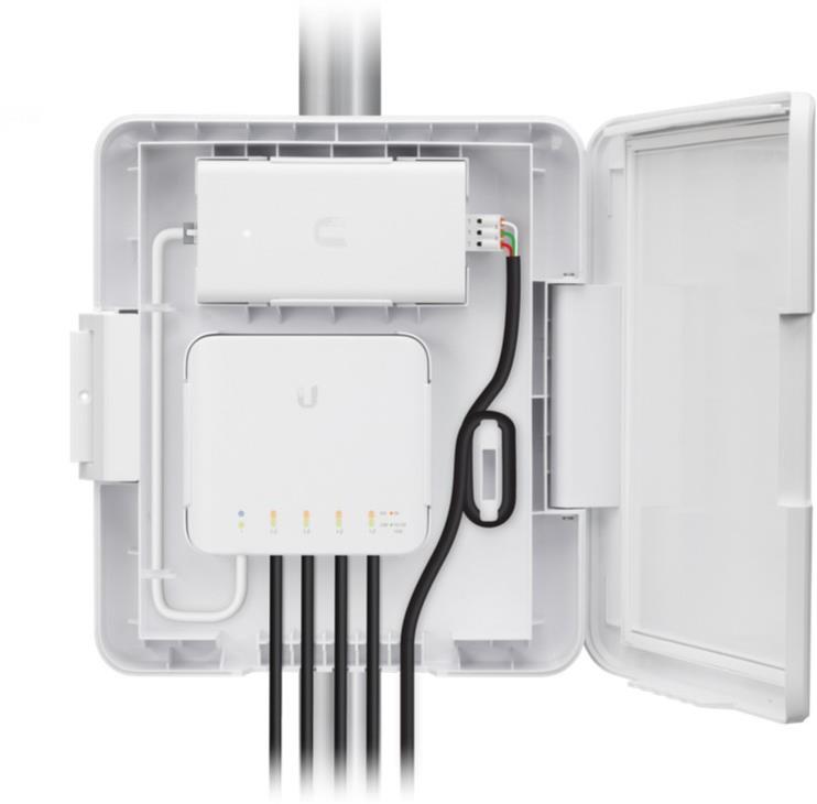 UniFi Switch Flex Utility, wetterfestes Gehäuse, mit PoE Adapter