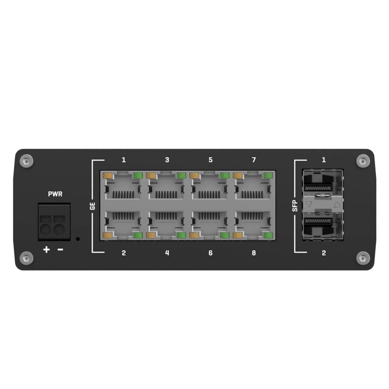 IP30 Industrie 8-Port 1Gbit, 2-Port SFP unmanaged Switch, -40°C - +75°C