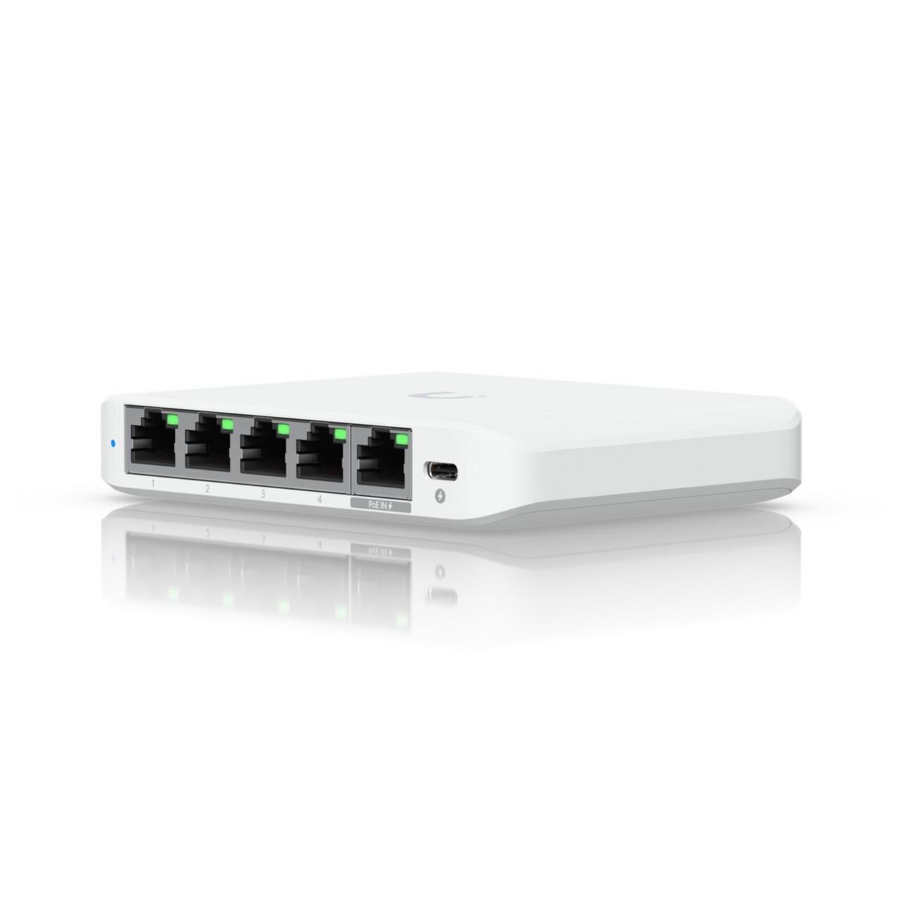 UniFi Flex Mini 2.5 Gigabit 5-Port Kompakt-Switch, PoE-In