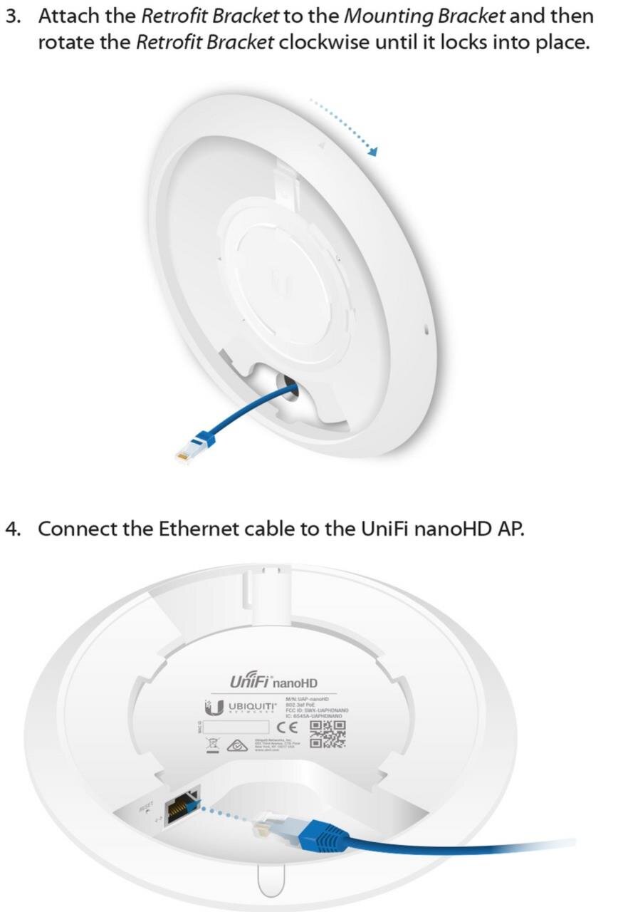 UniFi Montageadapter für Austausch von UAP-AC-PRO auf UAP-nanoHD, 3er-Pack 