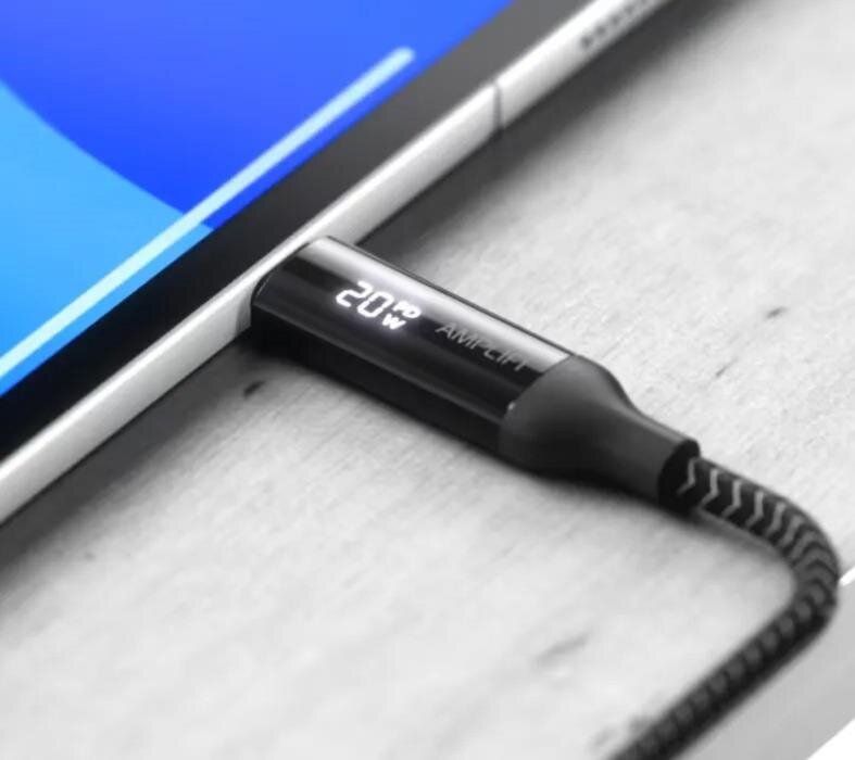 Ubiquiti USB-C Kabel mit Ladeanzeige, 2,0 Meter, Strom- & Datenübertragung