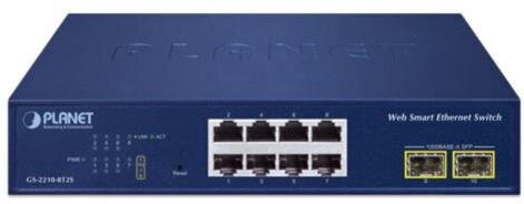 8-Port 10/100/1000T + 2-Port 1000X SFP Web Smart Ethernet Switch