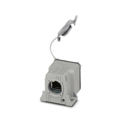 RJ45-Kupplung, IP67, CAT5e, mit Schutzdeckel, Farbe: grau