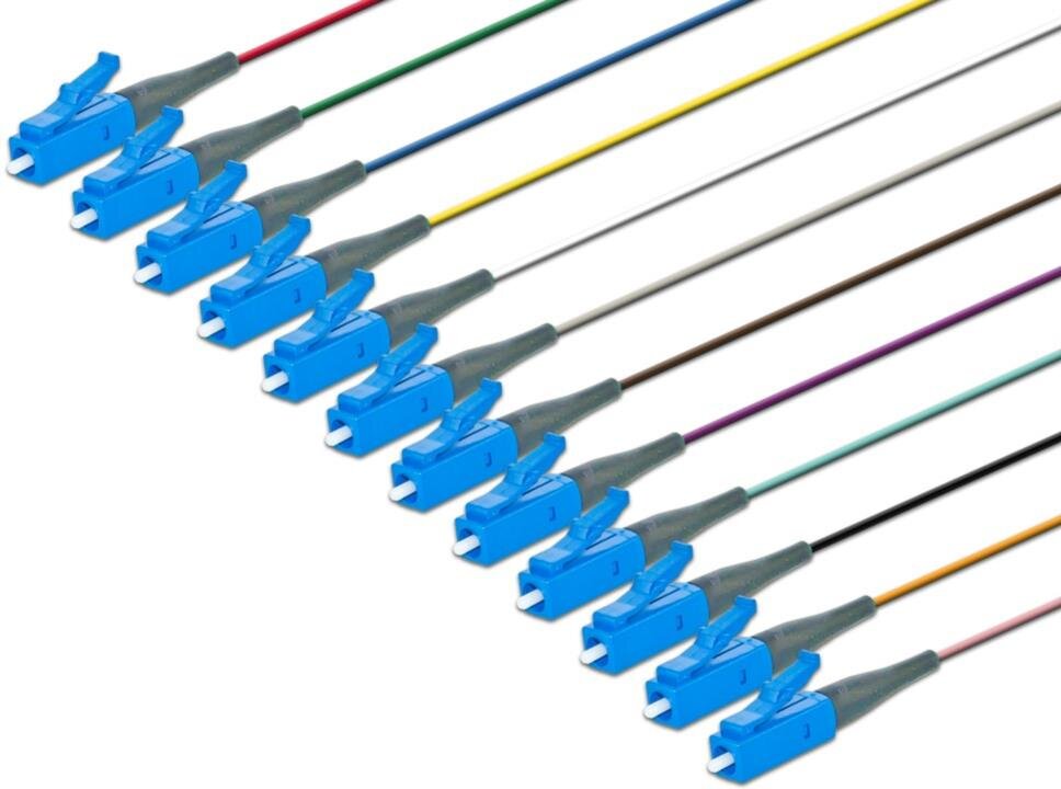 Faserpigtail, Singlemode 9/125µm, OS2, LC, 12er Set