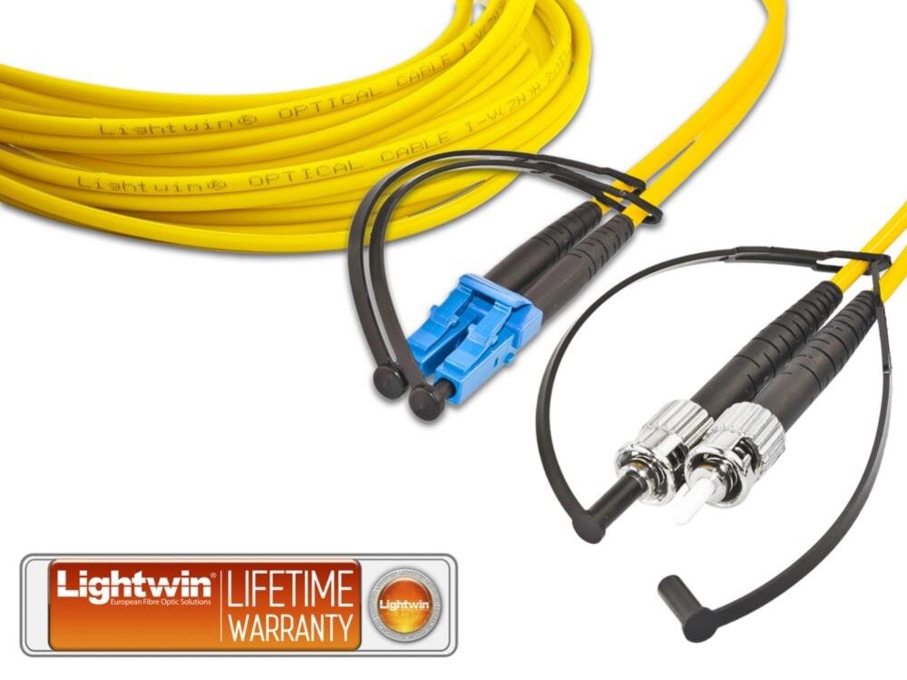 High Quality Duplex LWL Patchkabel, SM, LC - ST