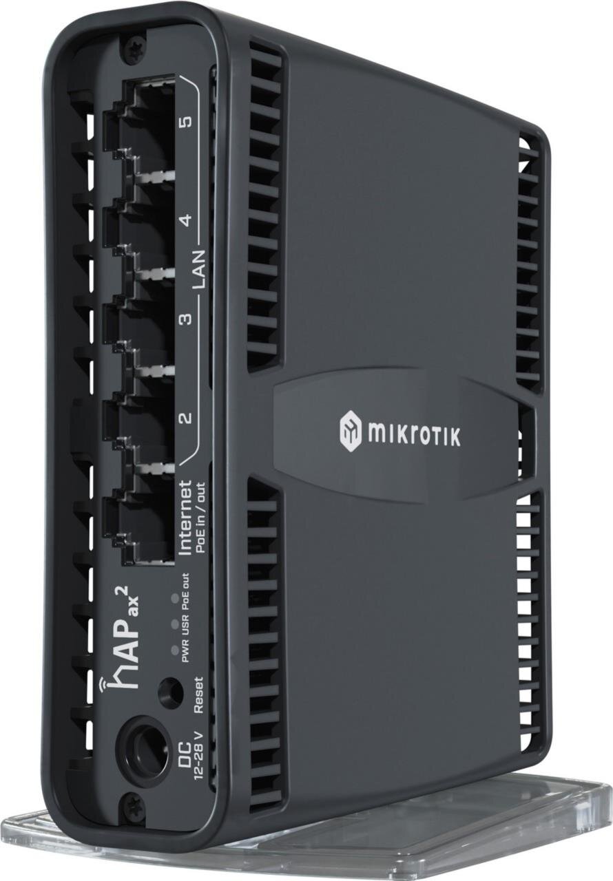 hAP ax² Dual 2.4/5GHz AP, 802.11 a/b/g/n/ac/ax, 5xLAN, PoE In/Out
