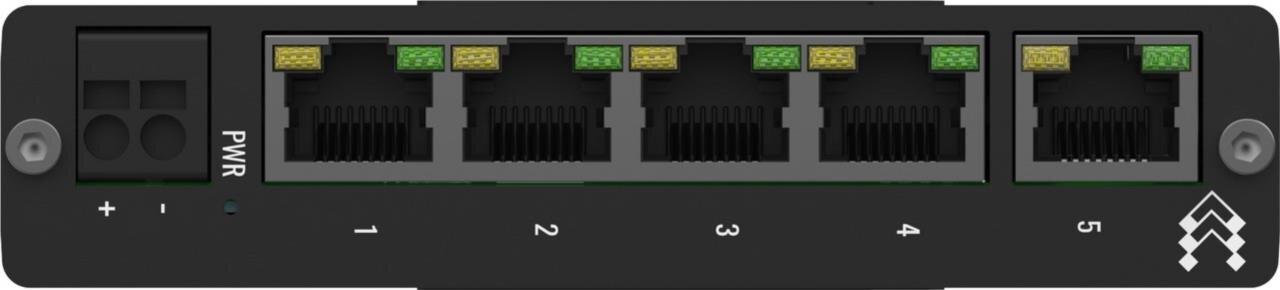 IP30 Industrie 5-Port 100 Mbit unmanaged Hutschienen-Switch, -40°C - +75°C