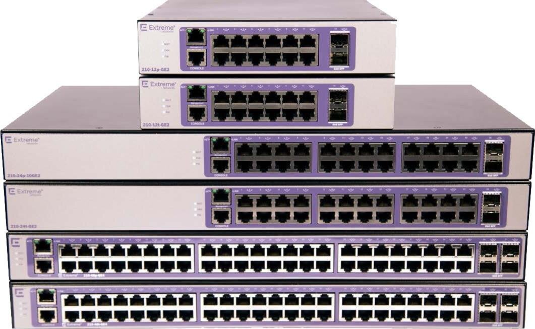 ExtremeSwitching 210 Serie, managed Gigabit-Switches für Unternehmen & KMUs