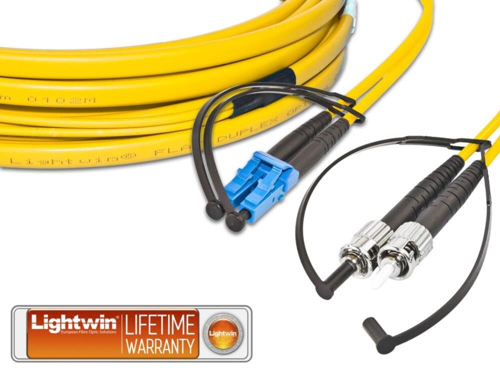 High Quality Flat-Duplex LWL Patchkabel, SM, LC - ST