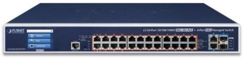 L3 24-Port Gbit 802.3bt PoE + 2-Port 10Gbit + 2-Port 10Gbit SFP+ Managed Switch