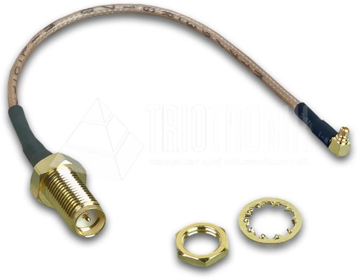 WLAN Pigtail MMCX-Stecker gewinkelt an RSMA-Einbaubuchse