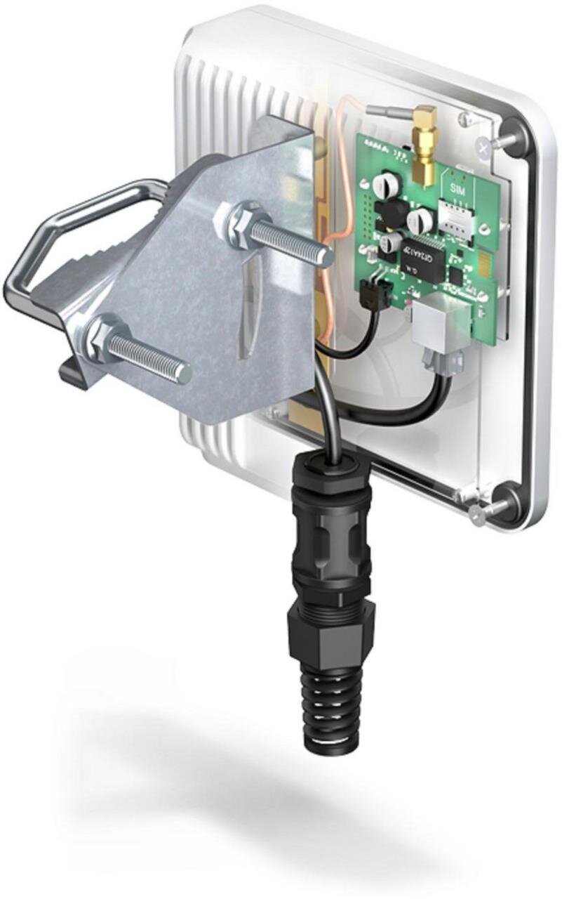 QuMini für TRB140, IP67 Outdoor Gehäuse mit LTE Omni-Antenne