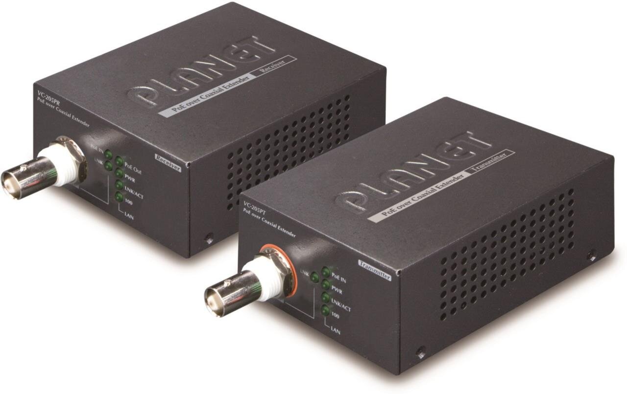 Power over Coaxial Extender Kit (VC-205PT Transmitter, VC-205PR Receiver)