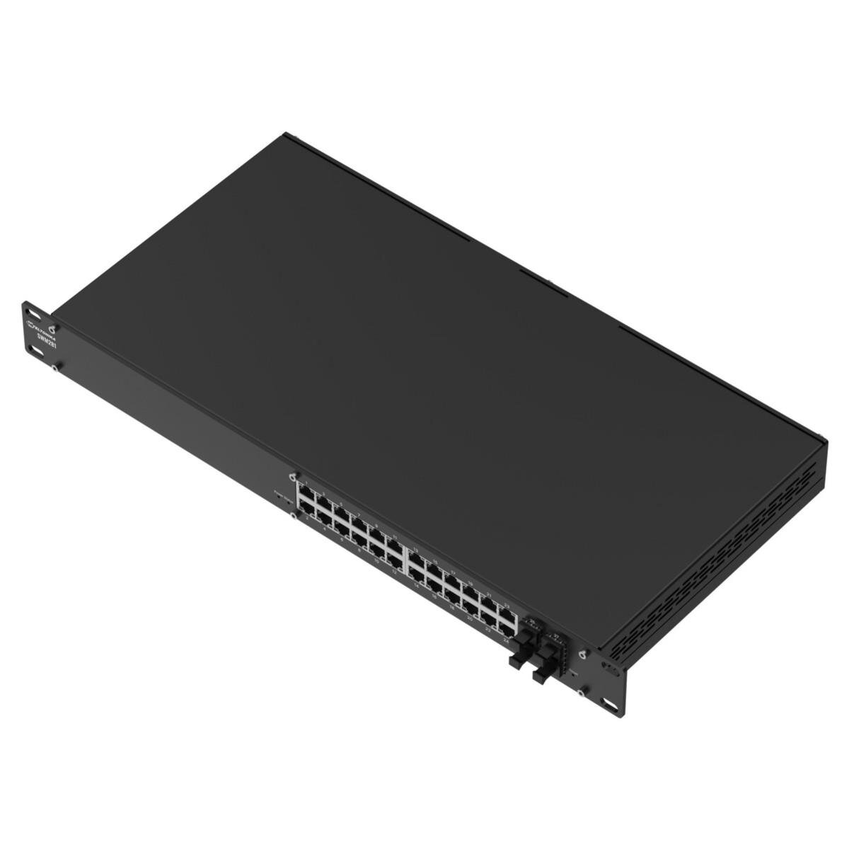 Industrie 24-Port managed Layer2 Switch, 4x SFP, RMS, IP30