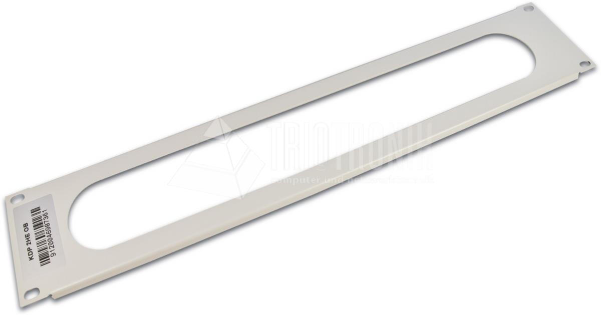 19'' Kabeldurchführungspanel ohne Bürste, grau RAL7035