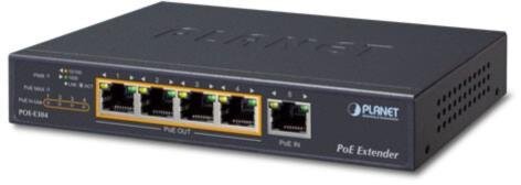 1-Port Ultra PoE to 4-Port 802.3af/at Gigabit PoE Extender