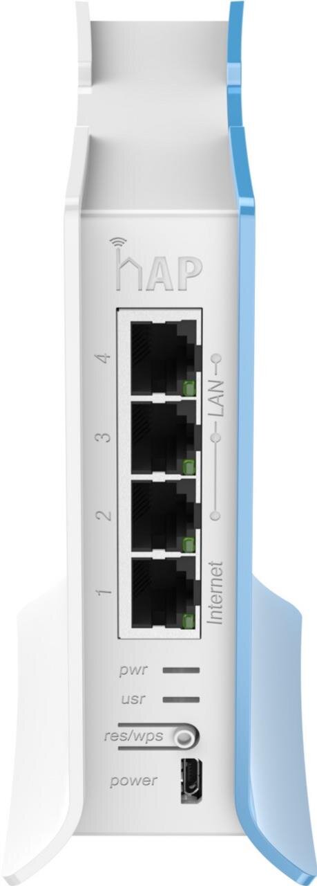 hAP Lite Towercase mit 650MHz CPU, 32MB RAM, 4xLAN, 802.11b/g/n