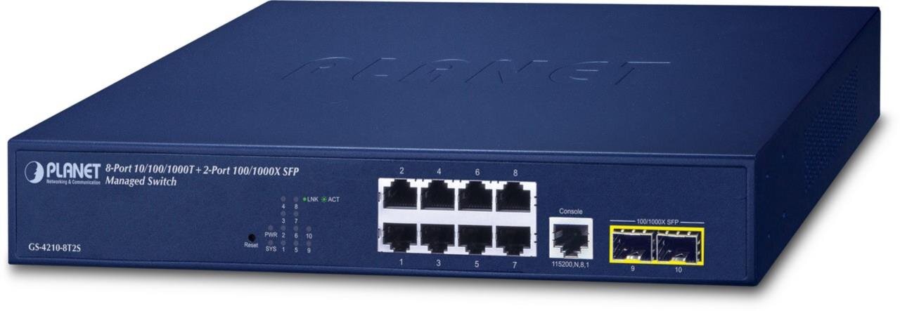 L2 / 8-Port Managed Gigabit Switch + 2 SFP Interfaces