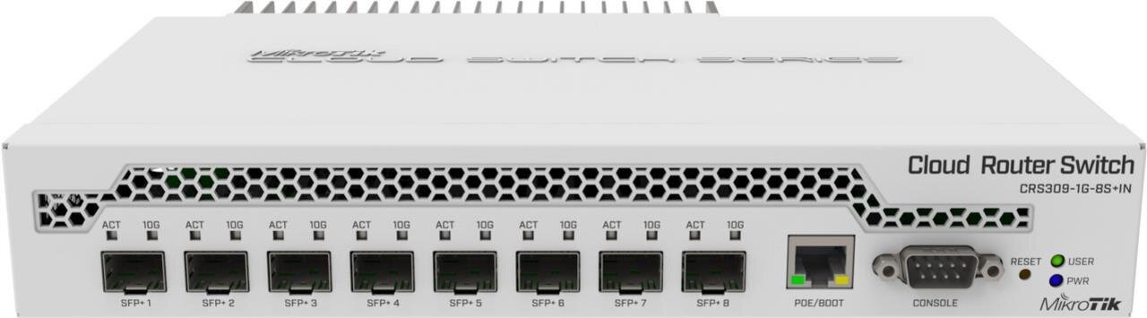 CRS309-1G-8S+IN Desktop Switch 1x Gbit, 8x SFP+ 10Gbps
